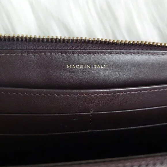 SOLD CHANEL 19 Quilted Lambskin Matelasse Long Zip Around Dark Brown Wallet - Picture 12 of 15